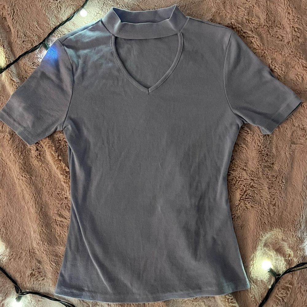 Shien Blue Triangle Cut Shirt